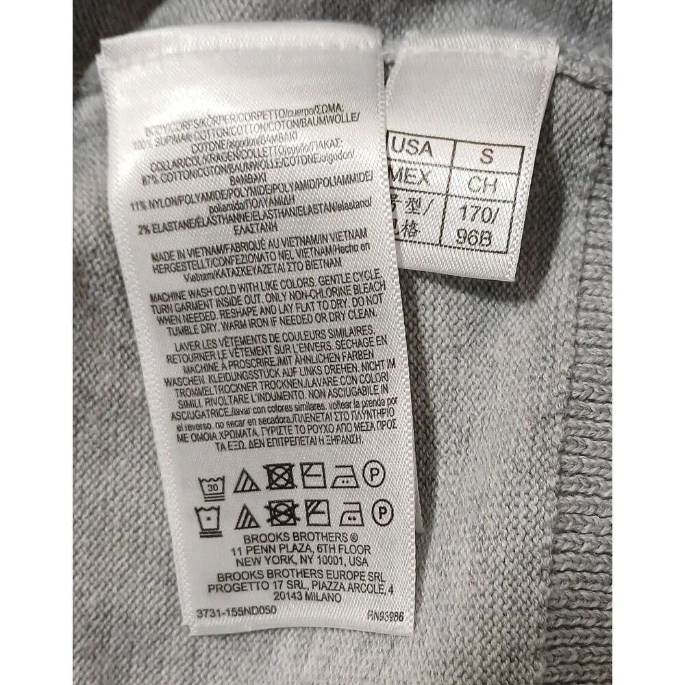 Brooks Brothers tags removed